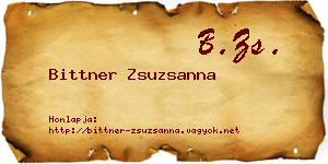 Bittner Zsuzsanna névjegykártya